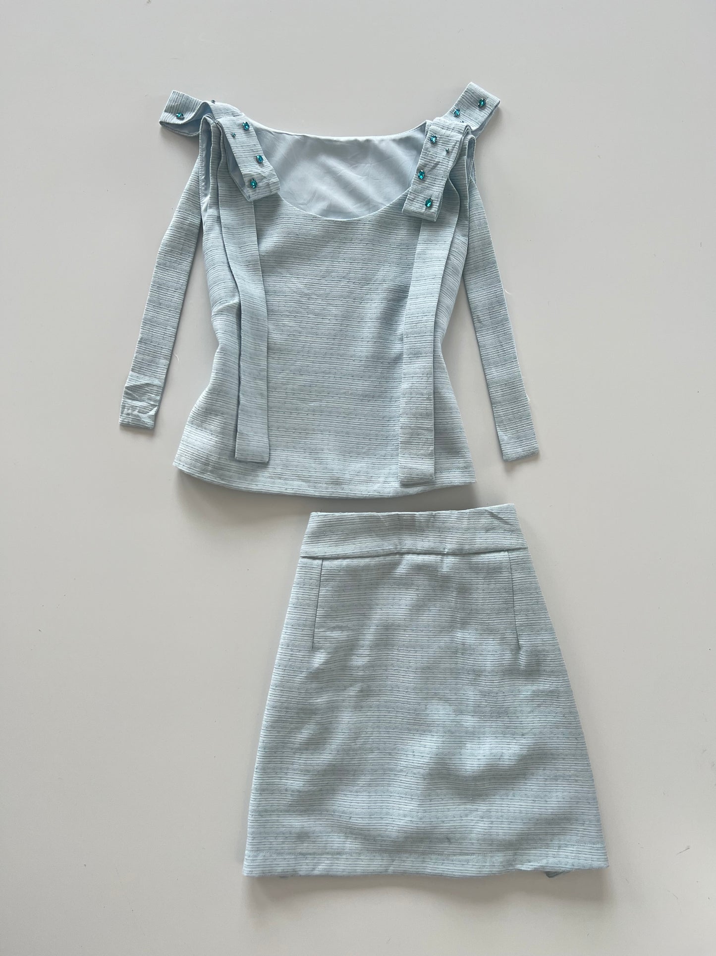Baby Blue Set-Bust 38 Waist-28