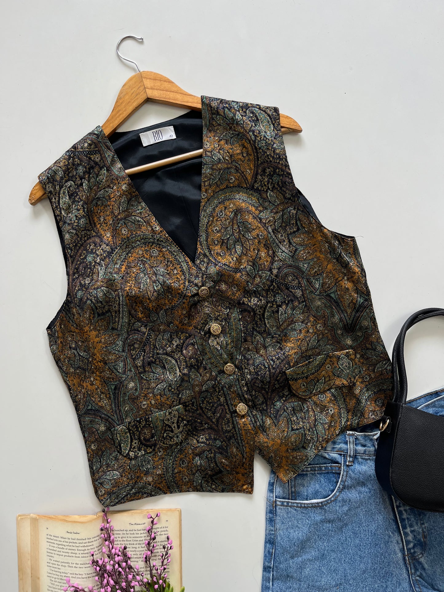 Rio Paisley Vintage Waistcoat - Bust 40