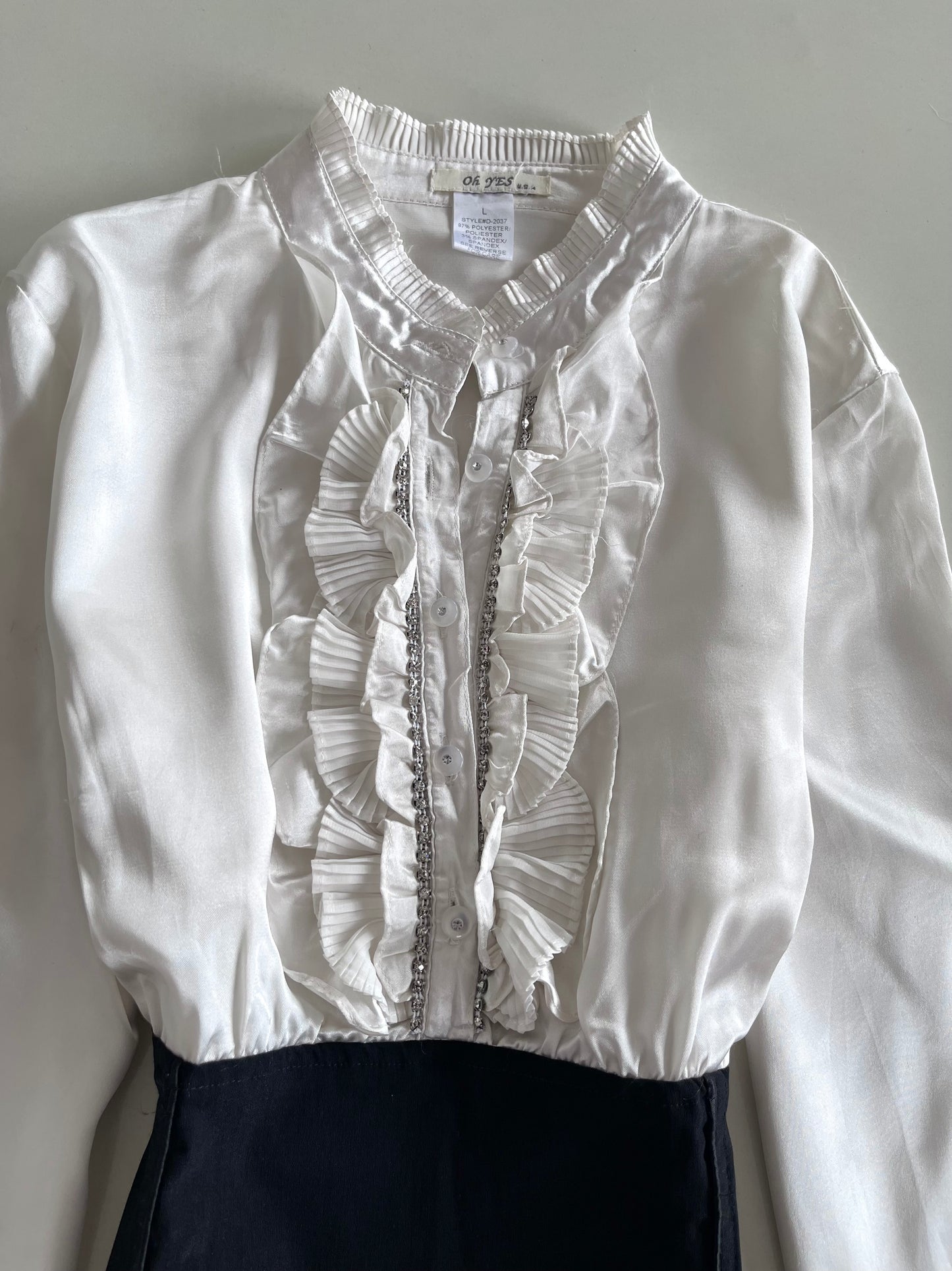 Oh Yes Vintage Ruffle Top-Bust 38