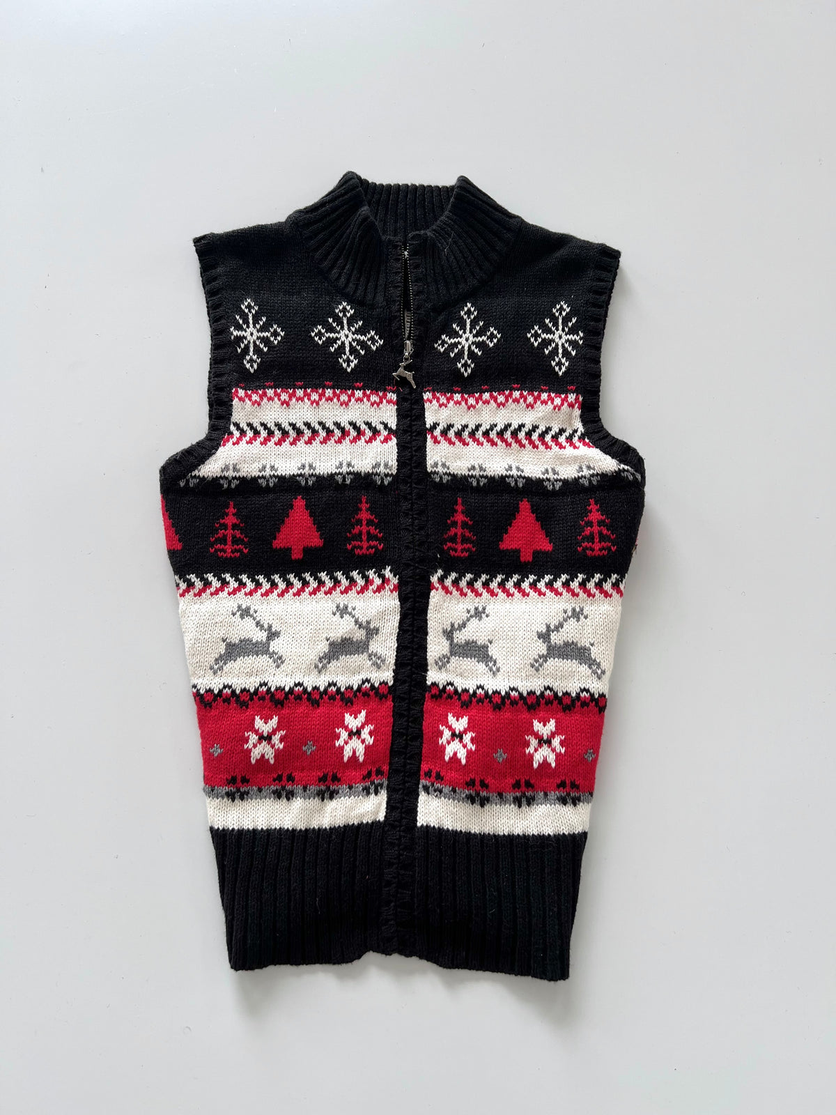 Christopher&Banks Embroidered Christmas Sweater Vest-Bust 34
