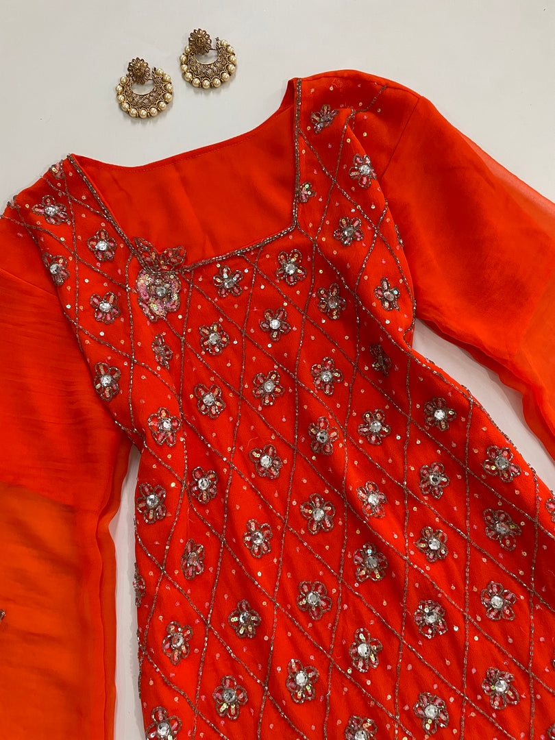 Heavily Hand Embroidered Kurti-Bust 38