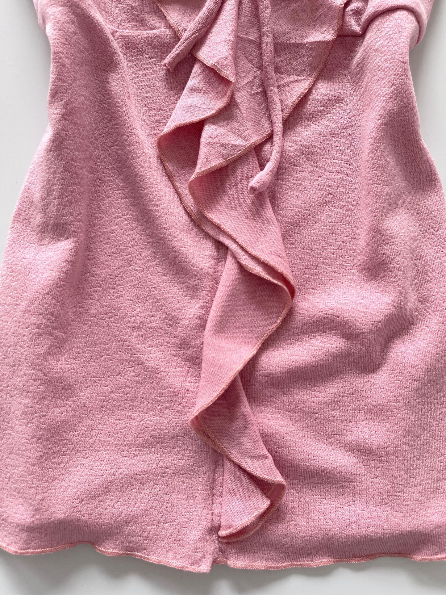Bubblegum Ruffle Top-Bust 34 to 36