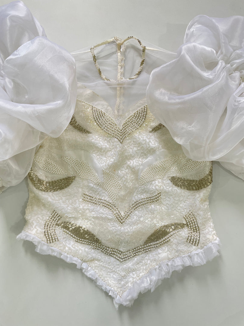 Heavily Embroidered Top-Bust 36