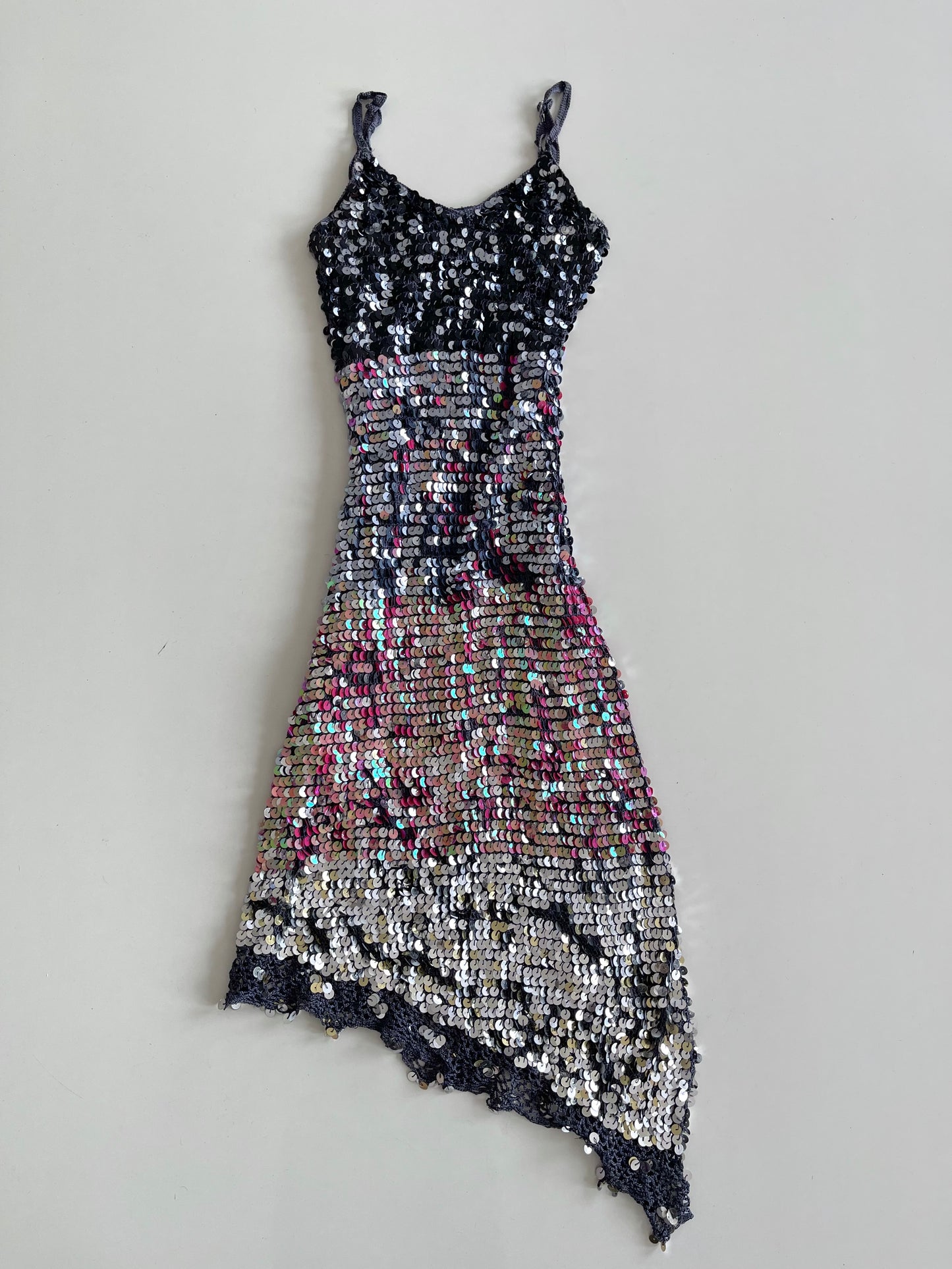 Watcher Asymmetric Sequin Dress-Bust 34