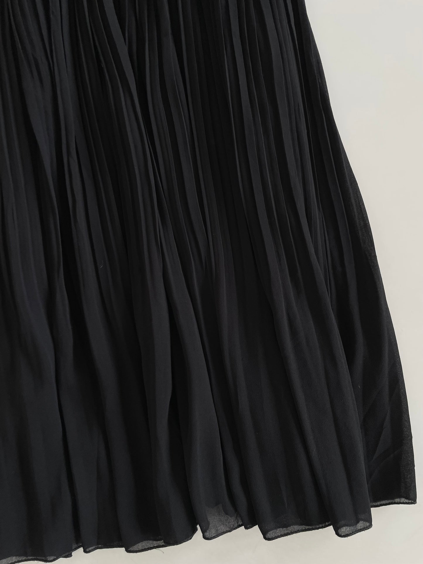 Pleated Black Prairie Skirt-Waist 28 to 34
