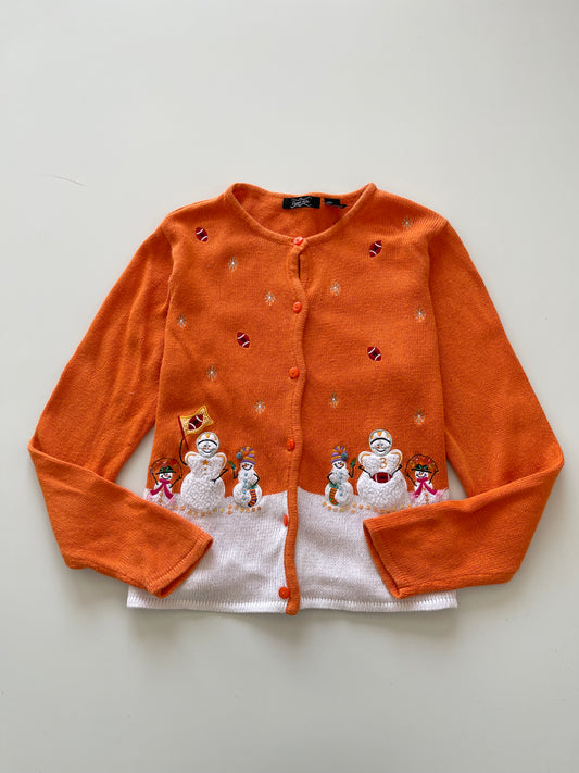 Crystal Kobe Christmas Embroidered Cardigan Sweater-Bust 46