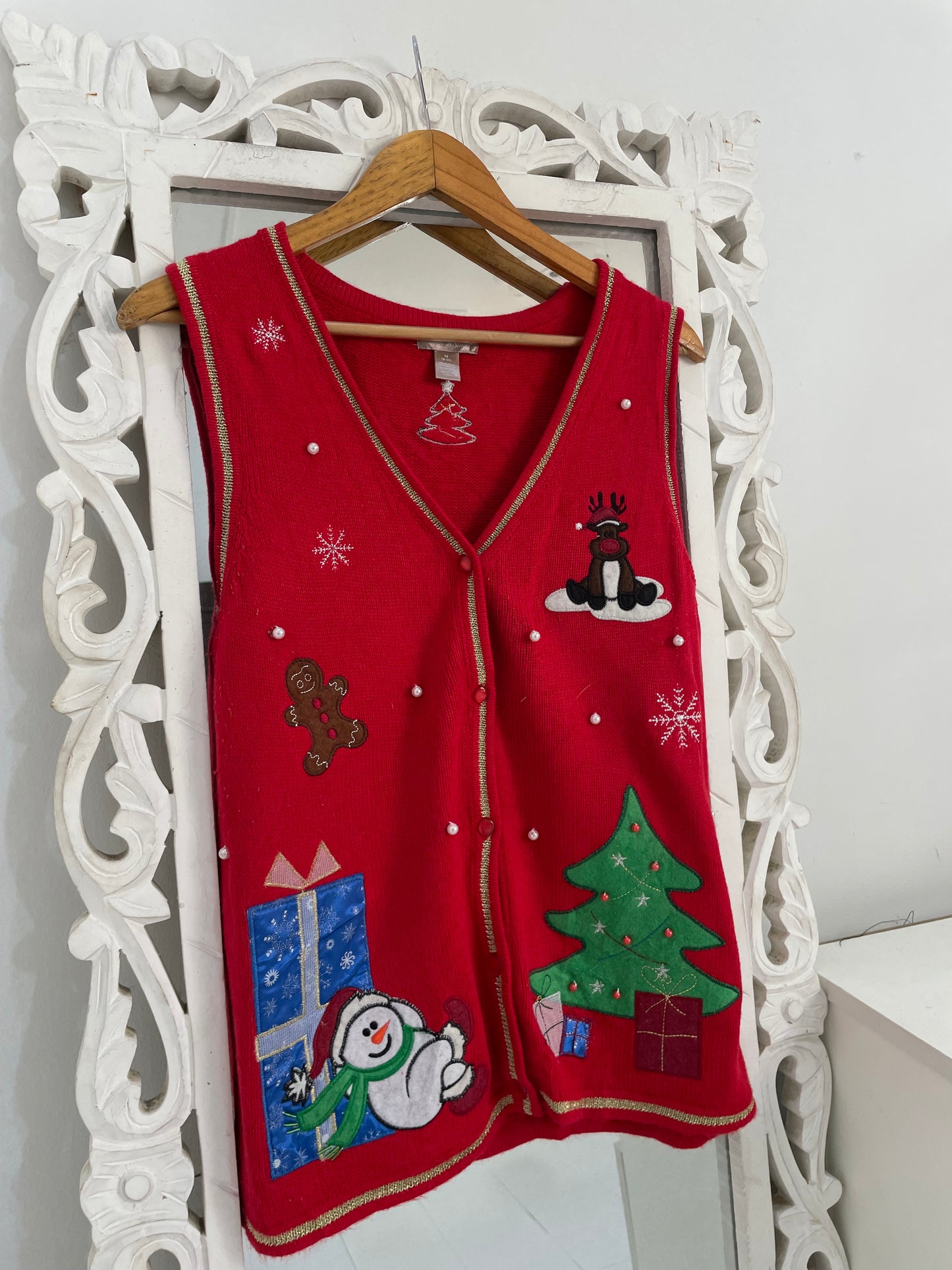 White Stag Christmas Sweater Vest-Bust 36