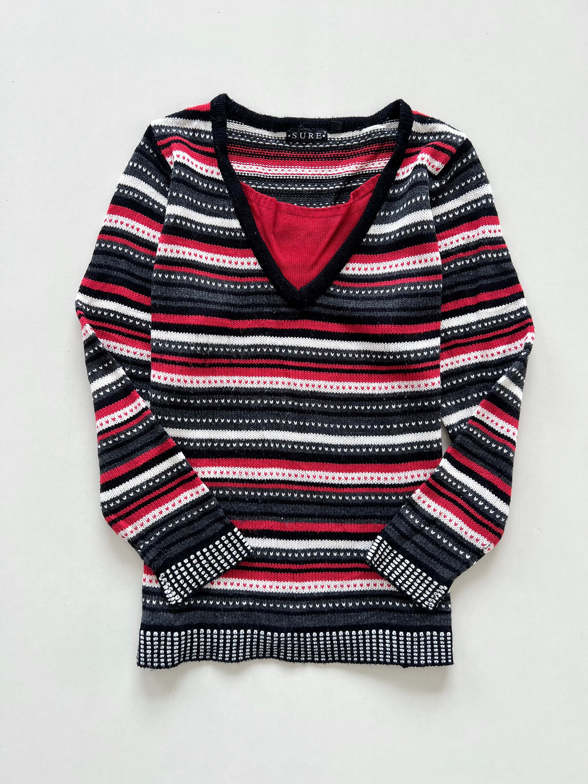 Sure Vintage Embroidered Sweater-Bust 44