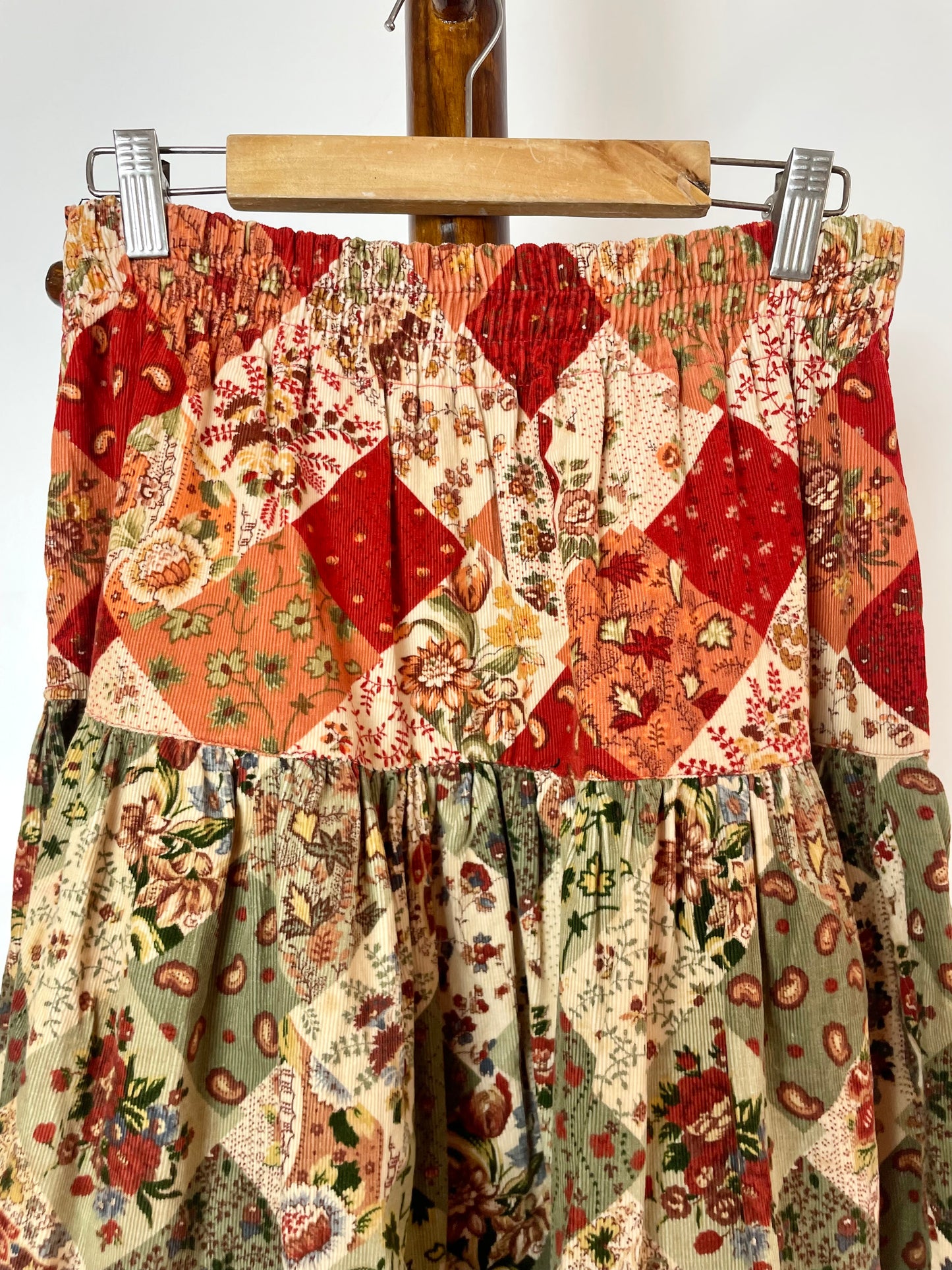 Corduroy Paisley Skirt-Waist 30 to 34