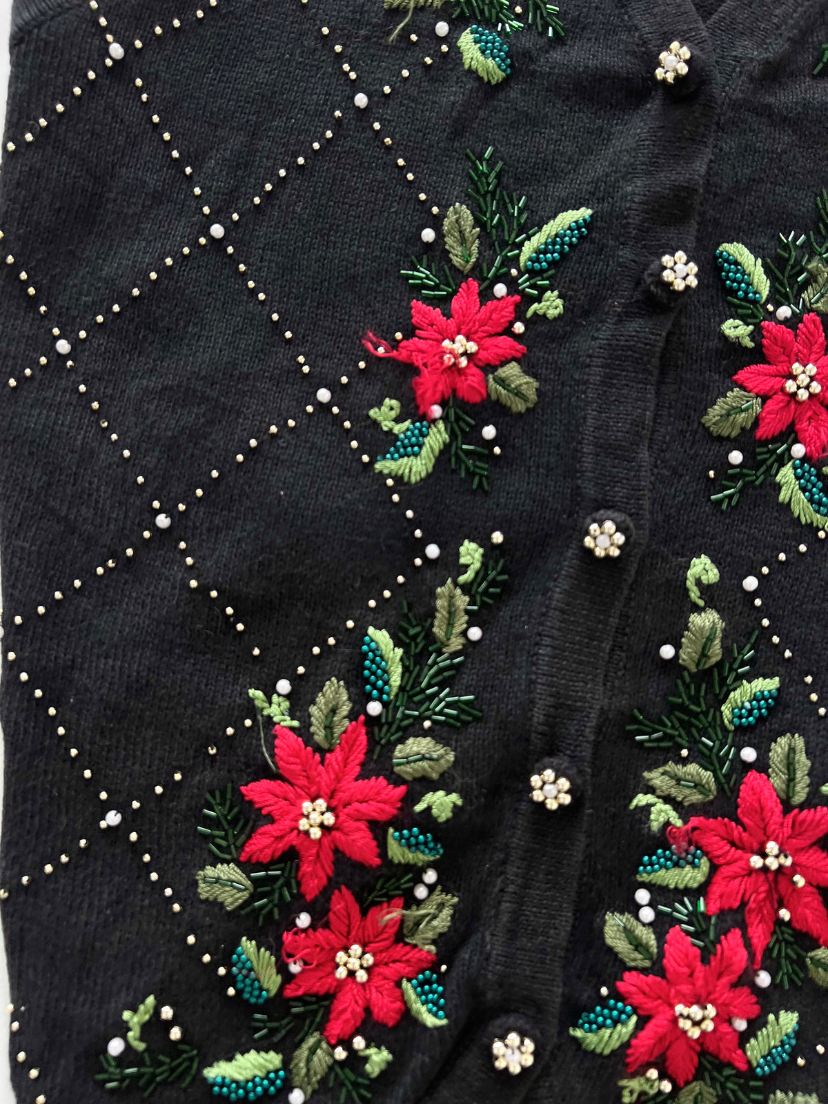 Victoria Jones Embroidered Vest Sweater-Bust 52
