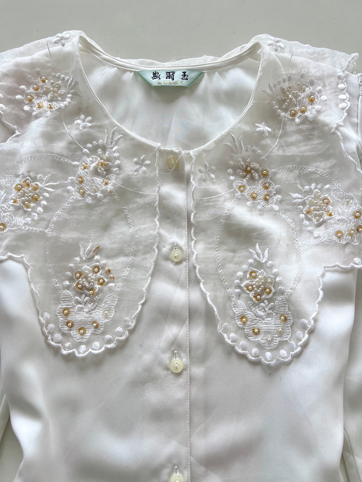 Vintage Embroidered Top-Bust 38