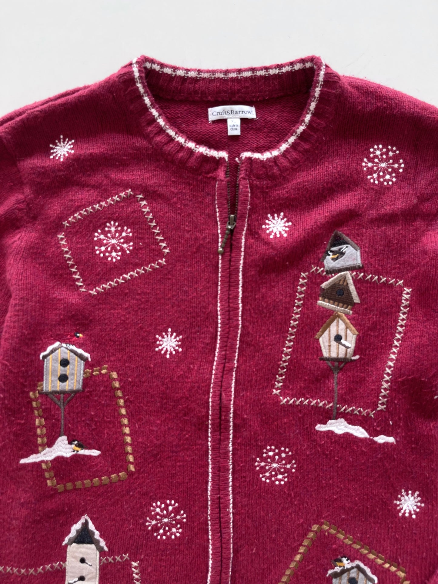 Croft&Barrow Embroidered Sweater-Bust 48
