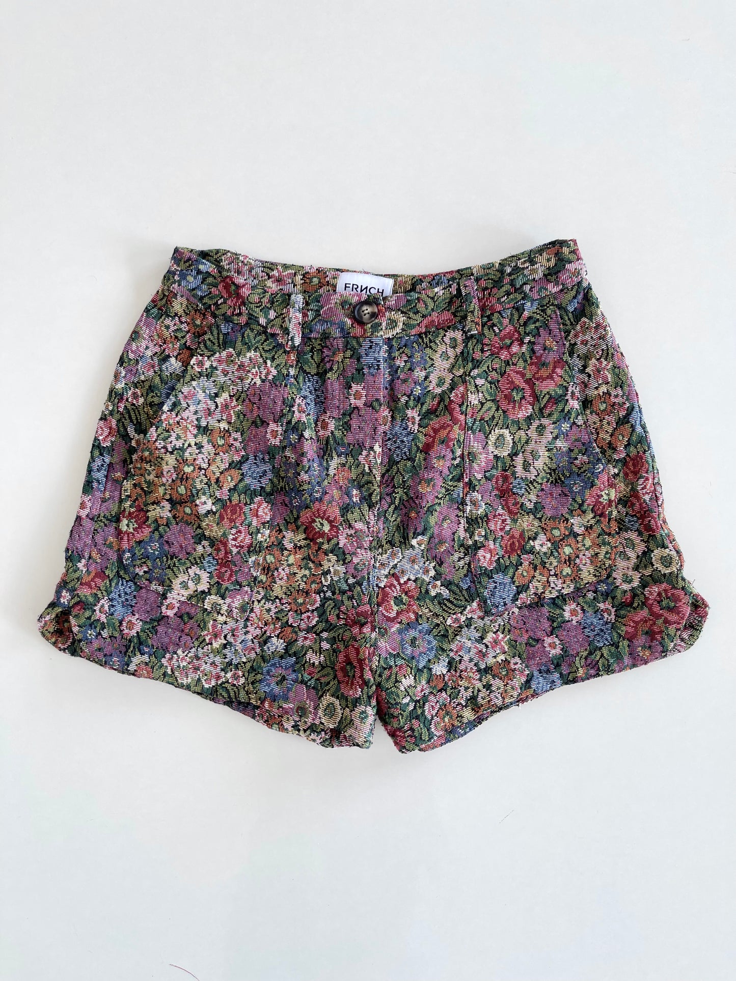 Frnch Jacquard Vintage Shorts-Waist 32