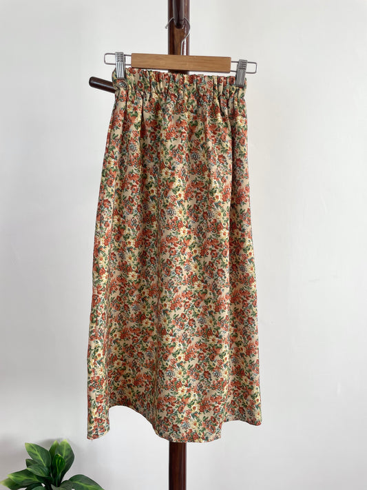 Floral Vintage Skirt-Waist 24 to 28