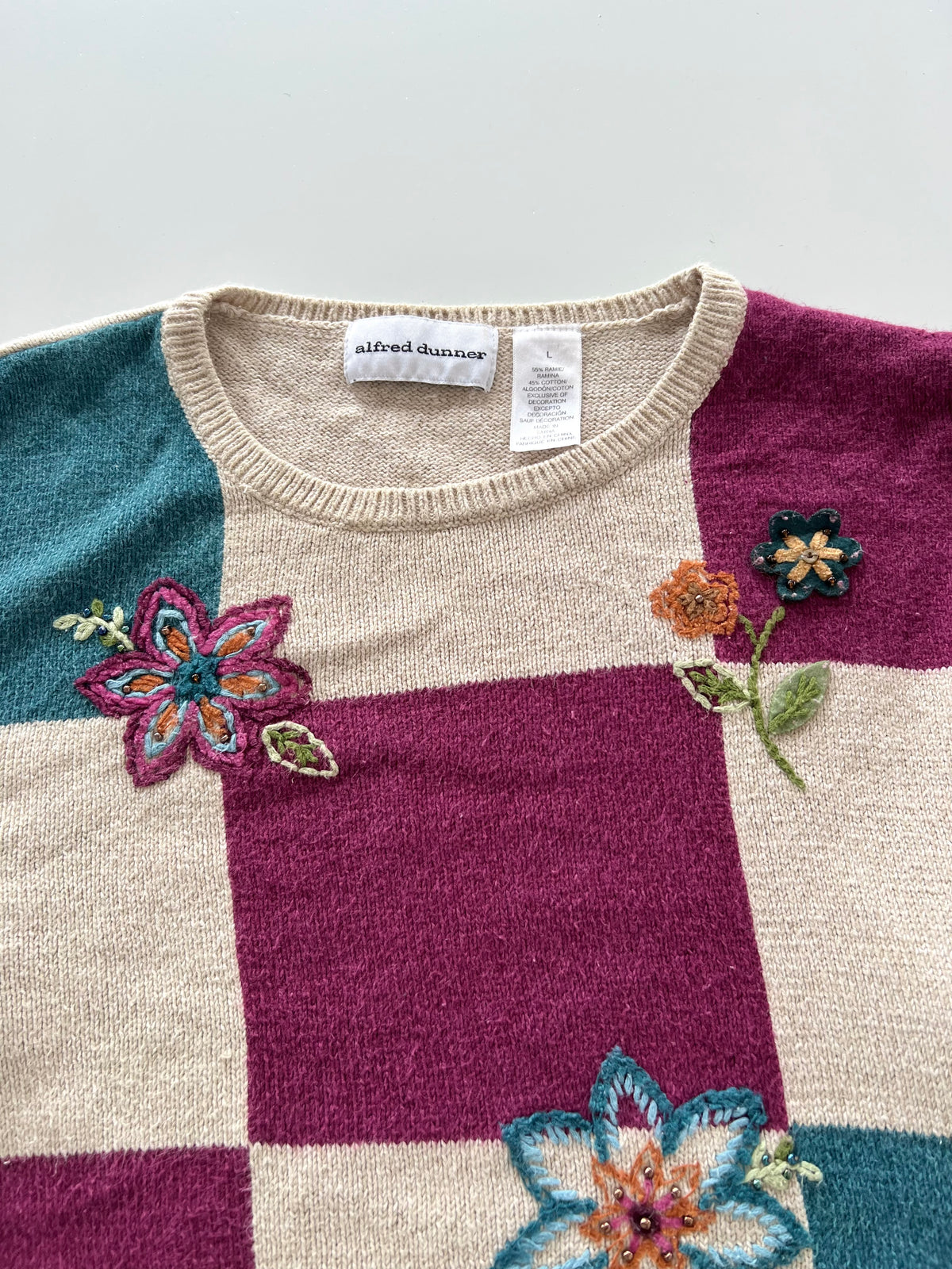 Alfred Dunner Embroidered Vest Sweater-Bust 44