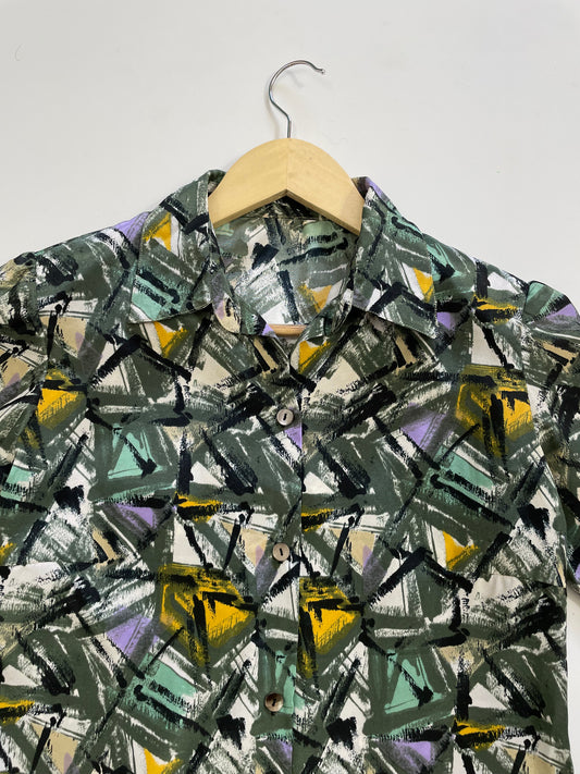 Abstract Print Shirt-Bust 34