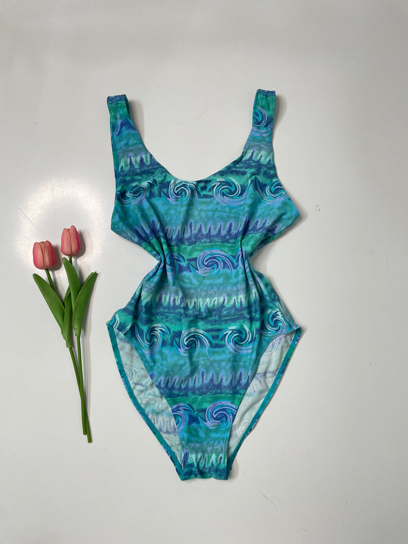 SHADES OF BLUE SWIMSUIT - BUST 32 to 36