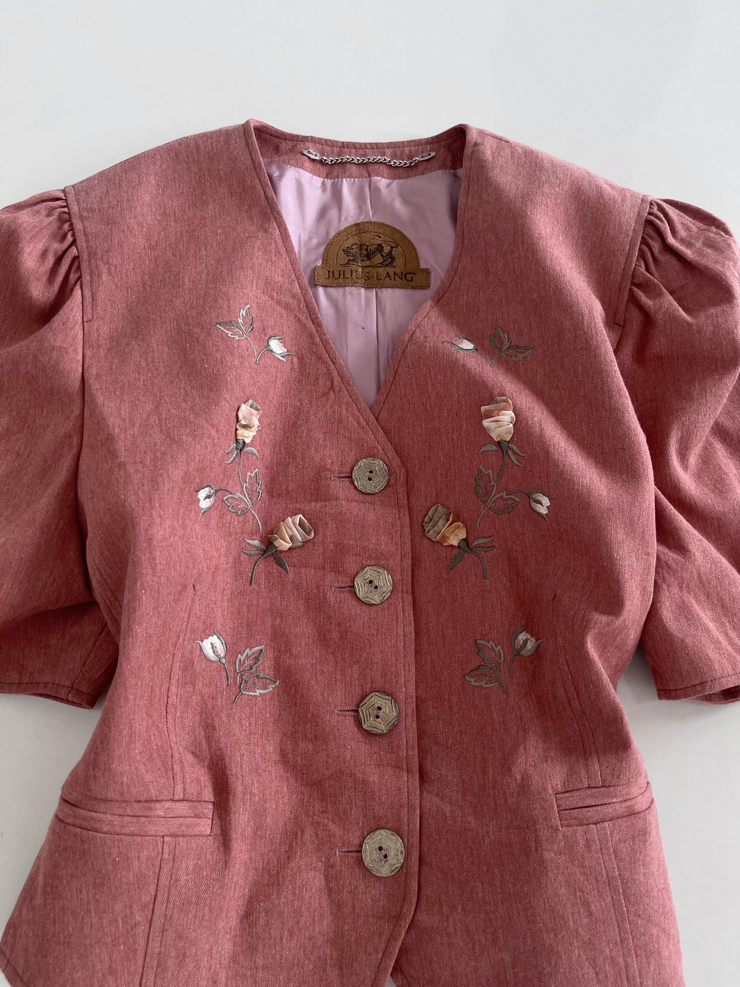 Julius Lang Embroidered Vintage Blazer-Bust 42