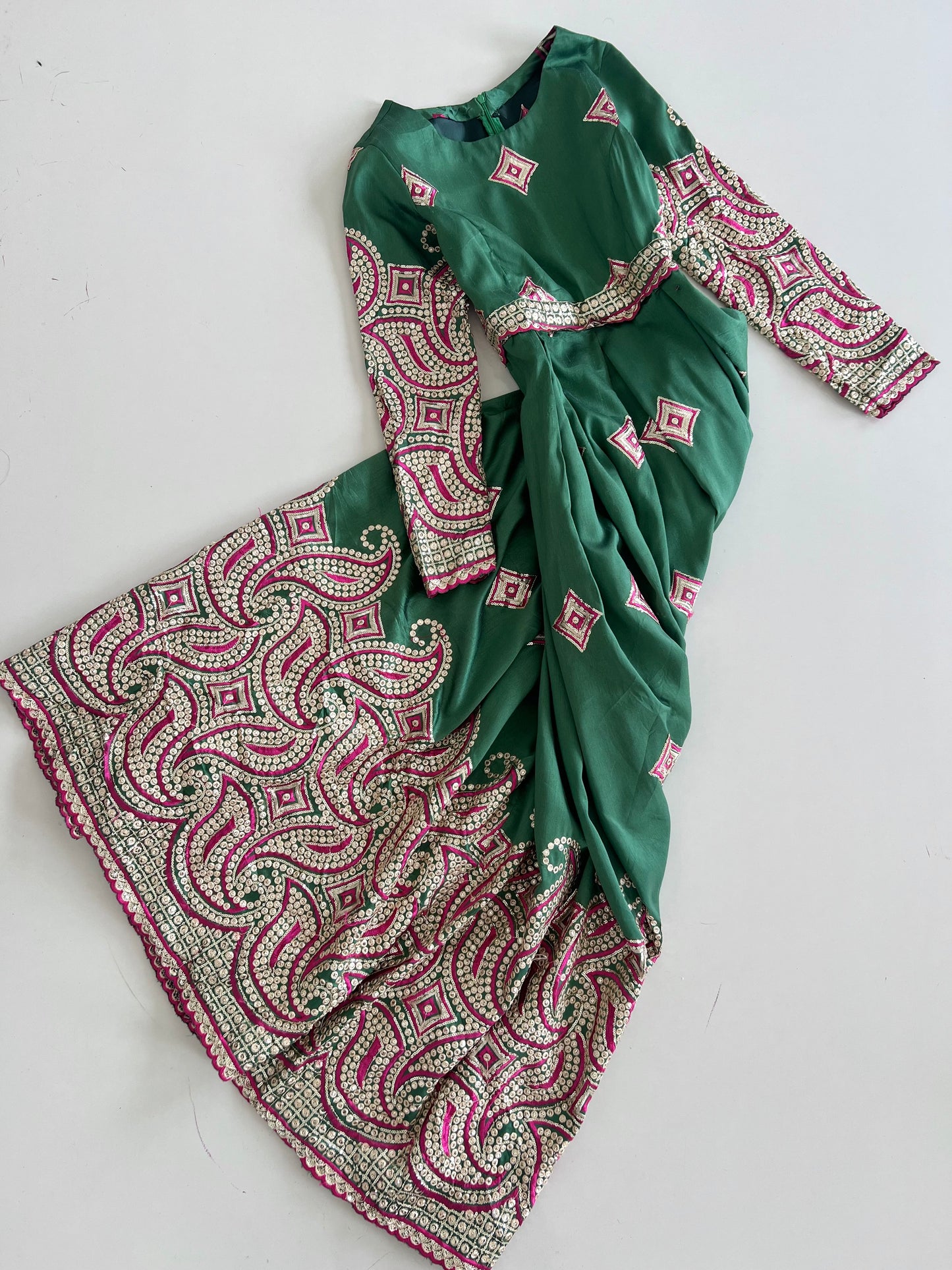 Vintage Embroidered Dress-Bust 34