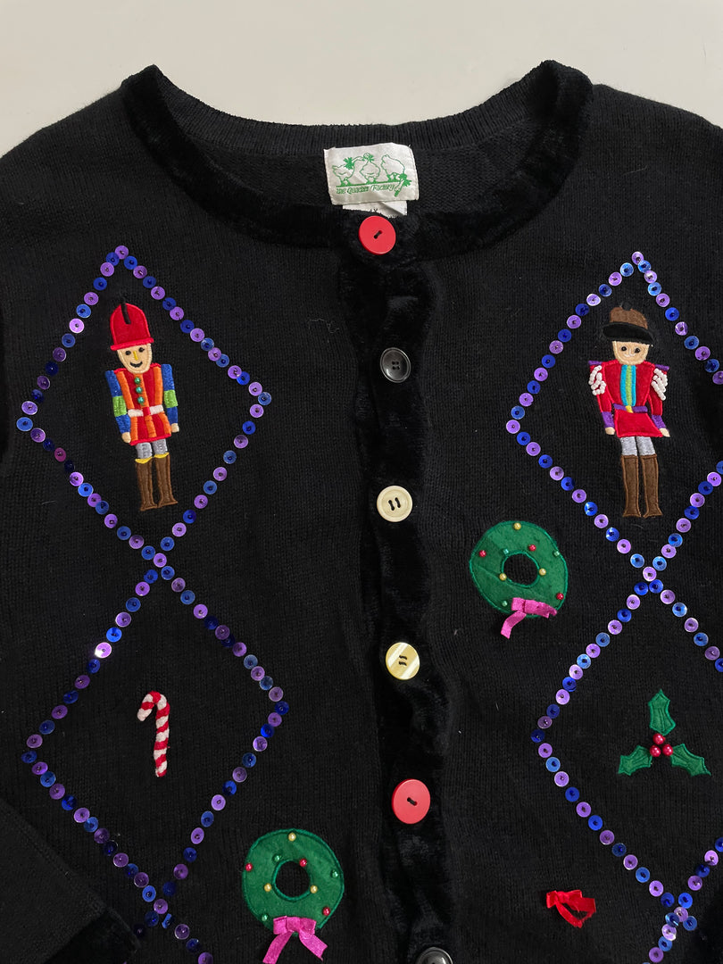 The Quacker Factory Embroidered Christmas Sweater - Bust 46 to 50