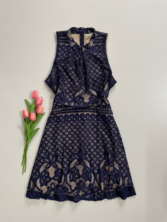 LOVE FIRE SPACE BLUE LACE DRESS - BUST 36