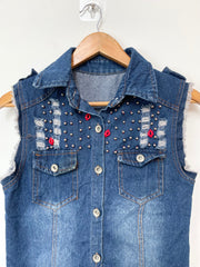 Denim Vest-Bust 34