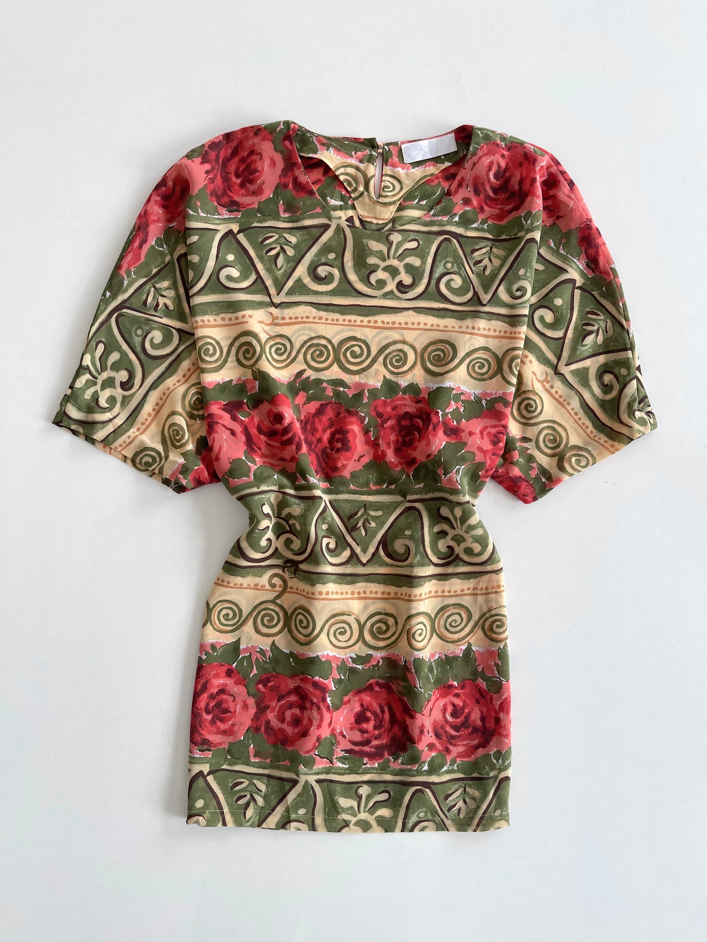 Floral Sheer Vintage Top-Bust 50 to 52