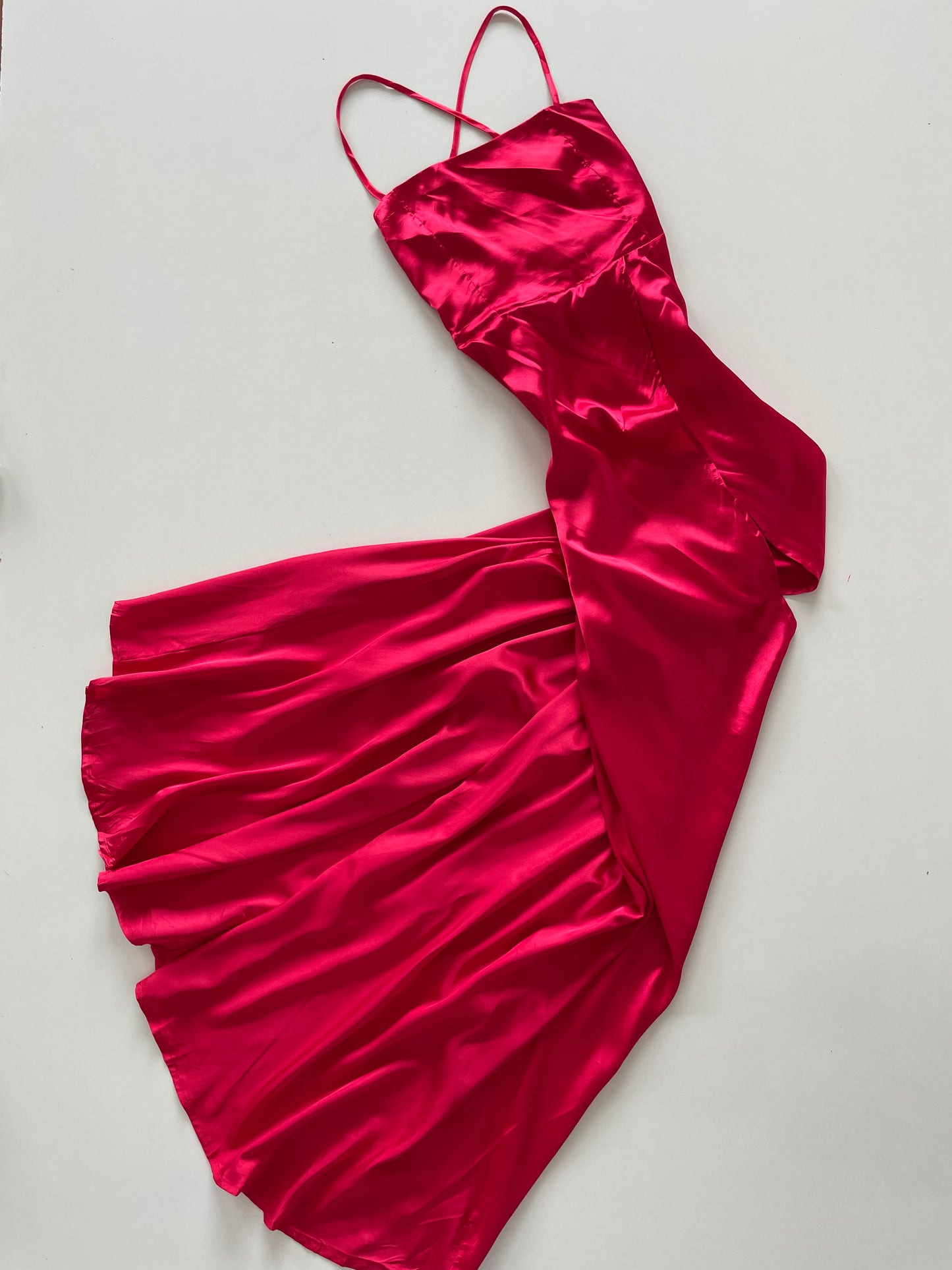 Satin Red Dress-Bust 34