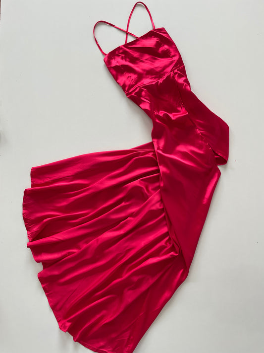 Satin Red Dress-Bust 34