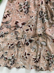 Paisley Ruffle Long Skirt-Waist 28 to 30