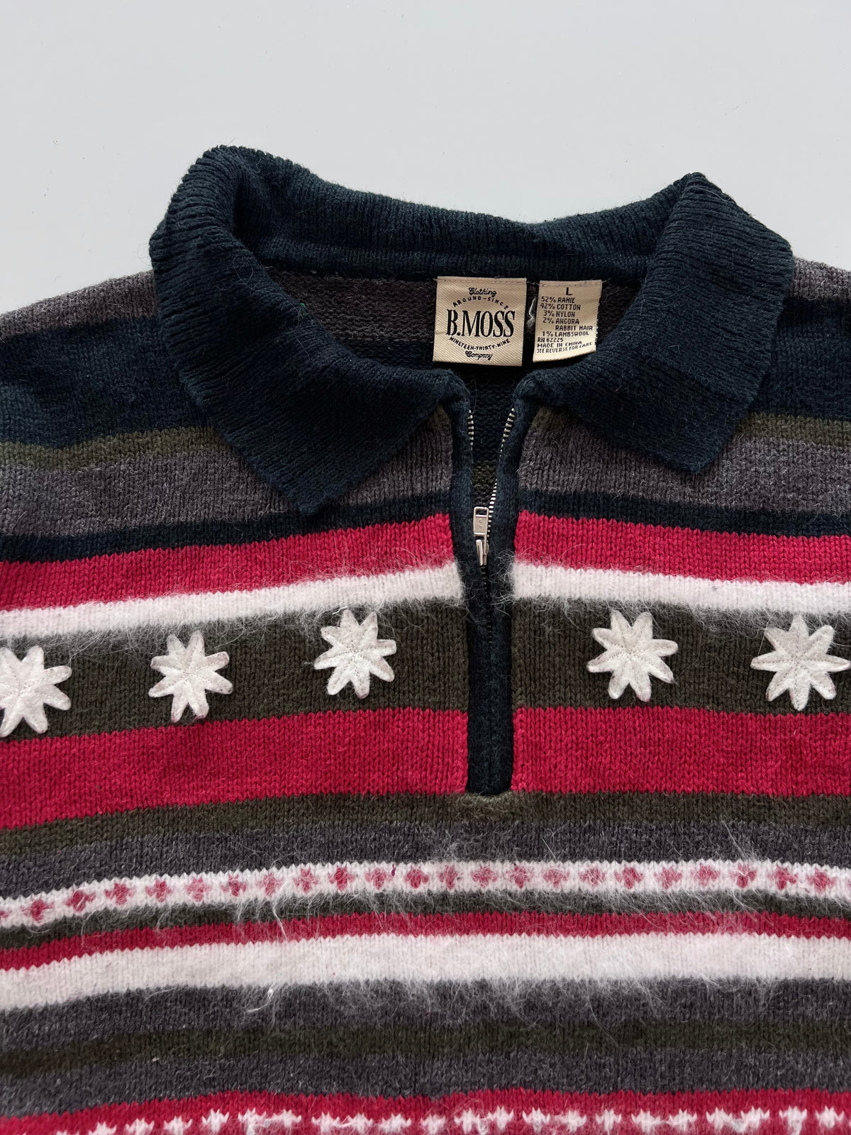 BMoss Embroidered Sweater-Bust 40