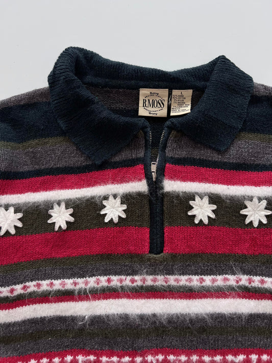 BMoss Embroidered Sweater-Bust 40
