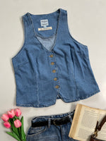 Load image into Gallery viewer, River Island Denim Waistcoat-Bust 42
