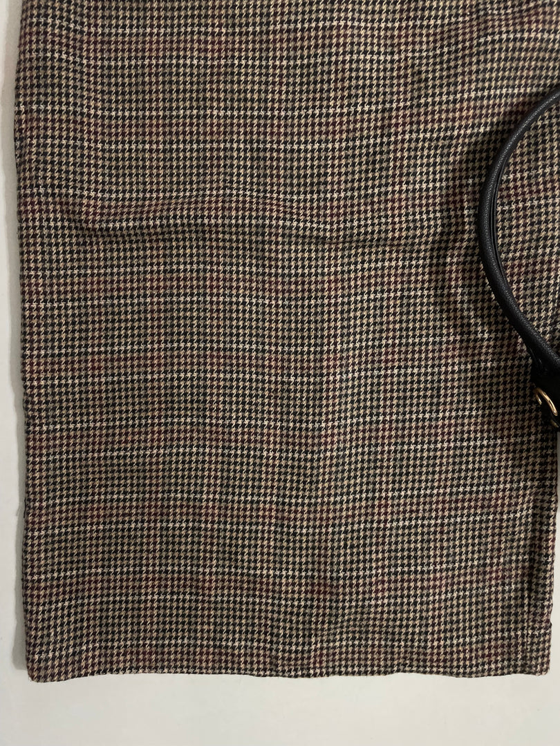 Plaid Warm Tweed Long Skirt - Waist 24