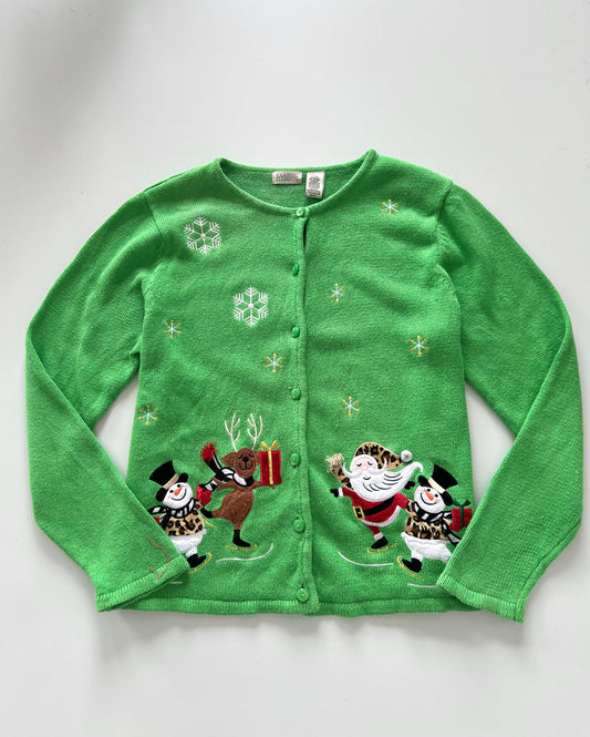 Classic Elements Christmas Embroidered Cardigan Sweater-Bust 44
