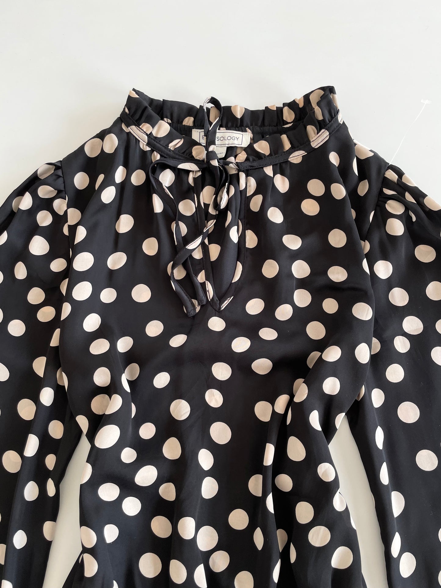 Blousology  Polka Dot Satin Top-Bust 36