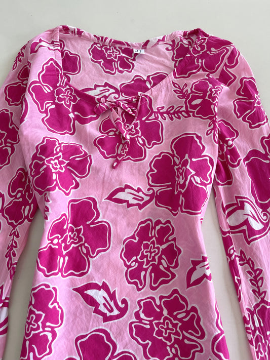 Floral 100% Cotton Top-Bust 40