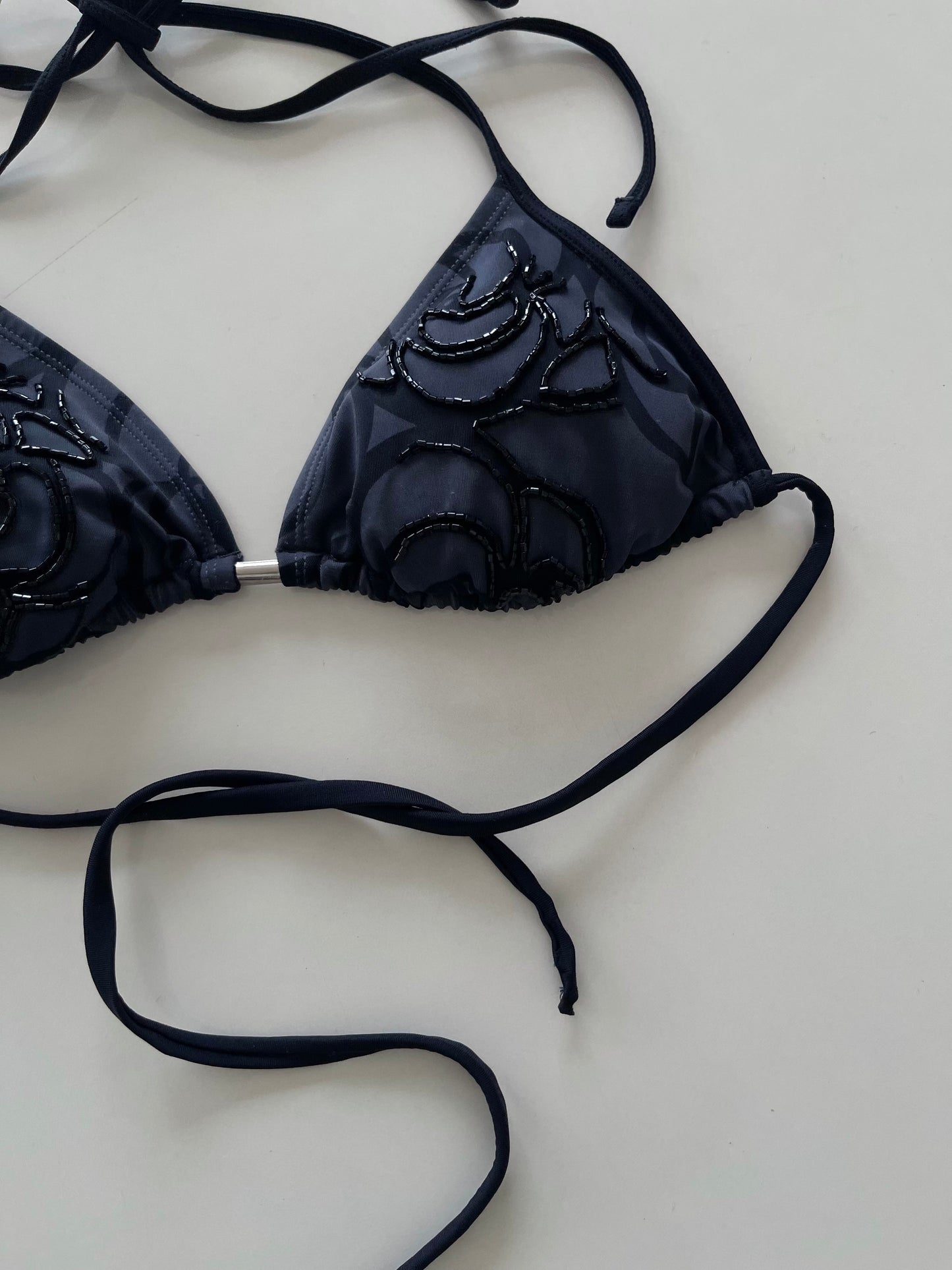 Embroidered Bikini Top-Bust 30 to 32