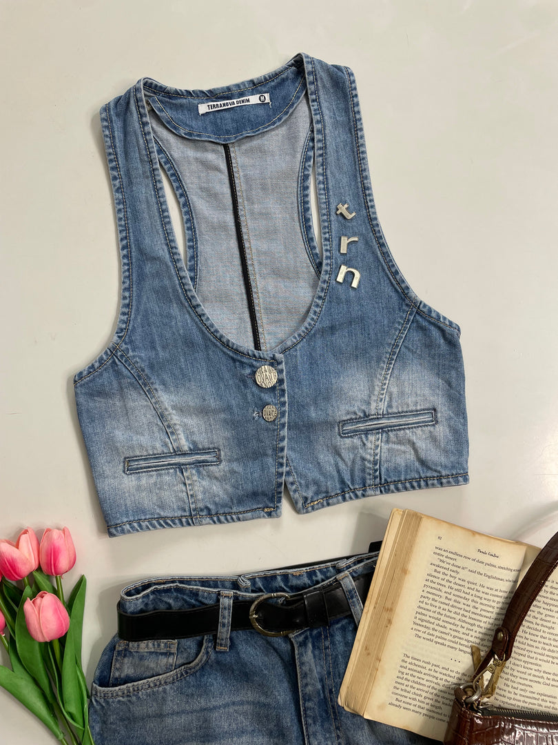 Terranova Denim Waistcoat-Bust 32