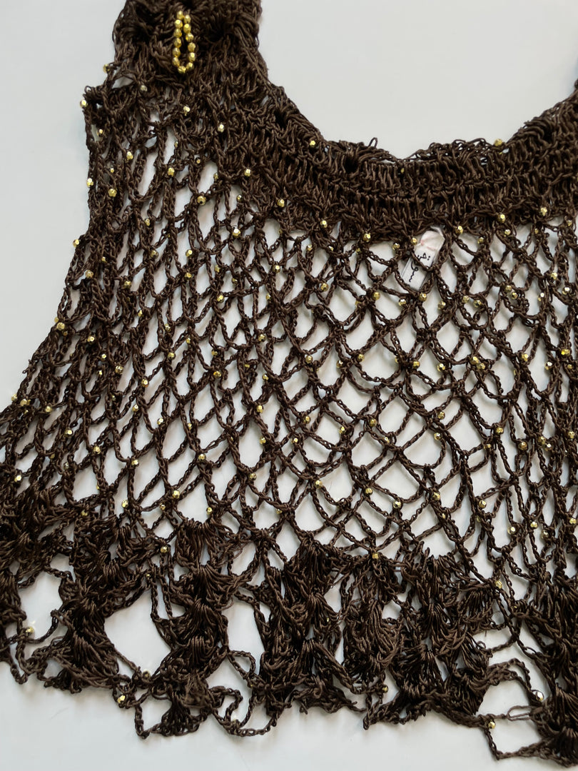 Rhinestone Crochet Top-Bust 26 to 30