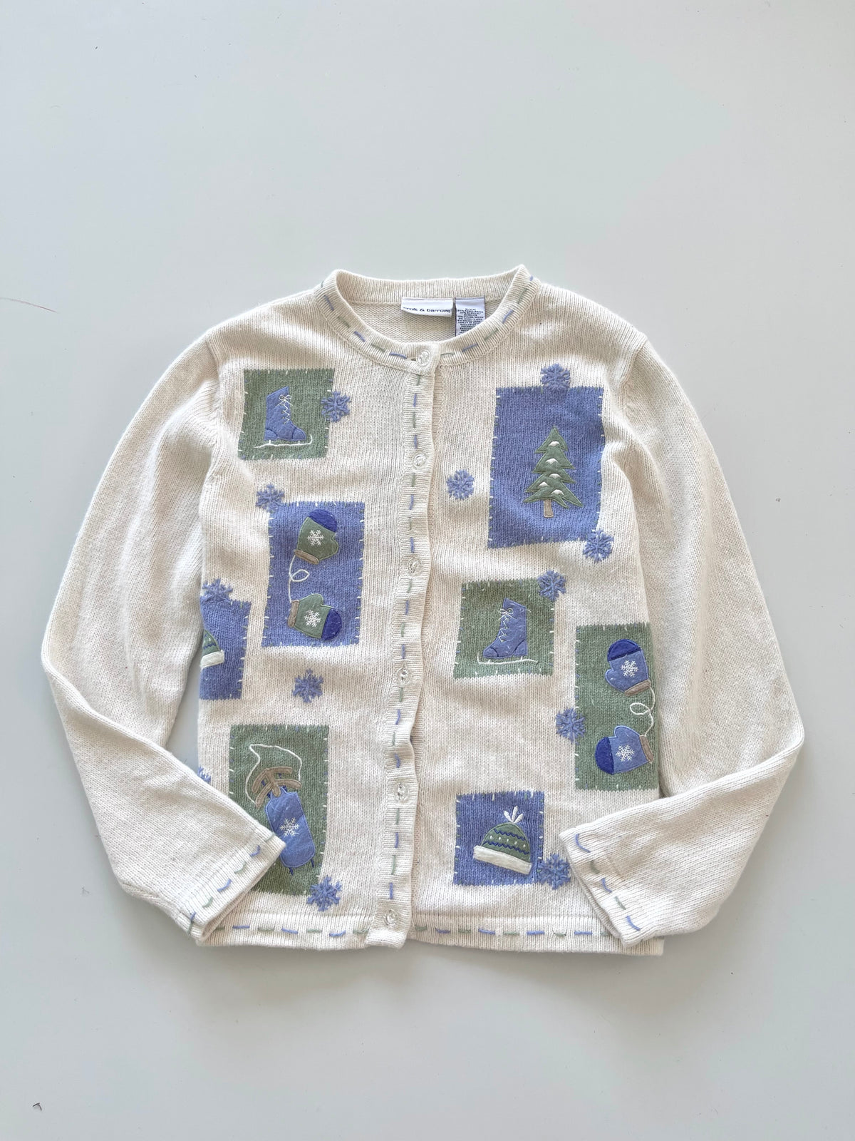Croft&barrow Christmas Embroidered Cardigan Sweater-Bust 42