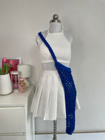 Load image into Gallery viewer, ELECTRIC BLUE CROCHET FISHNET BAG
