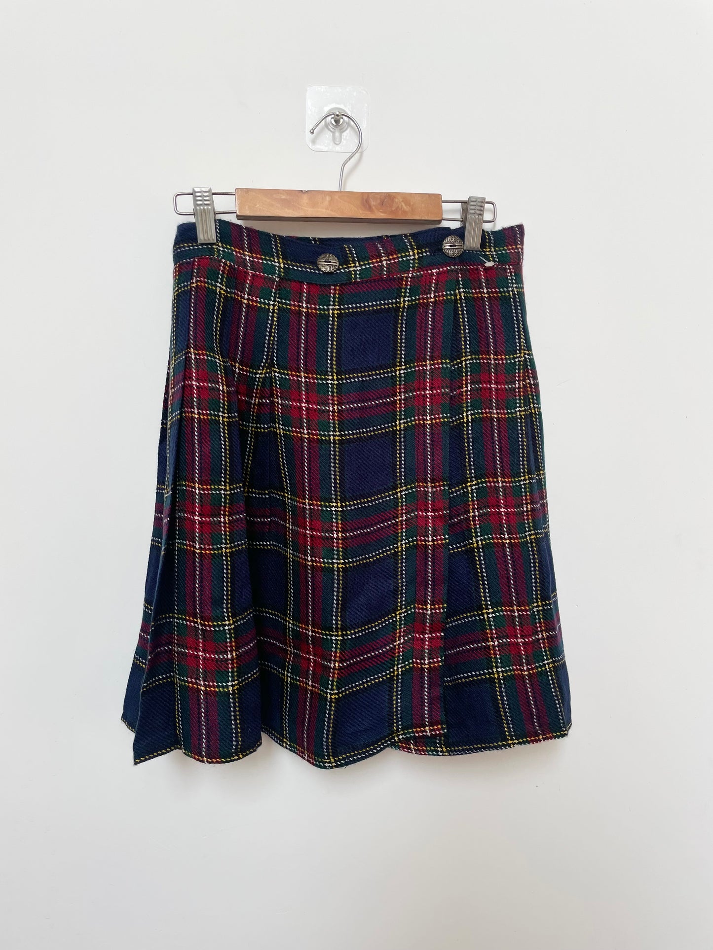Dark Academia Plaid Skirt-Waist 30