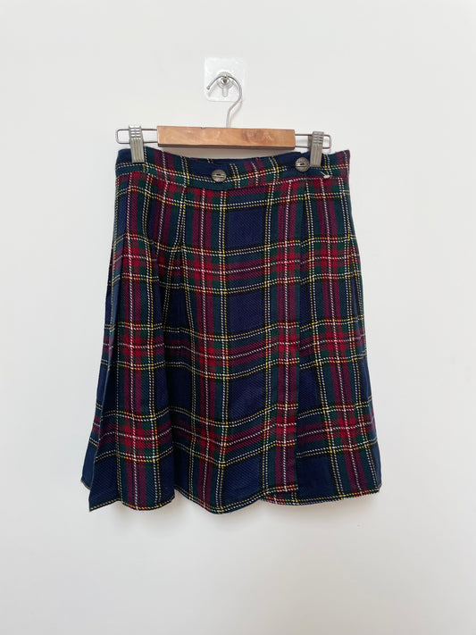 Dark Academia Plaid Skirt-Waist 30