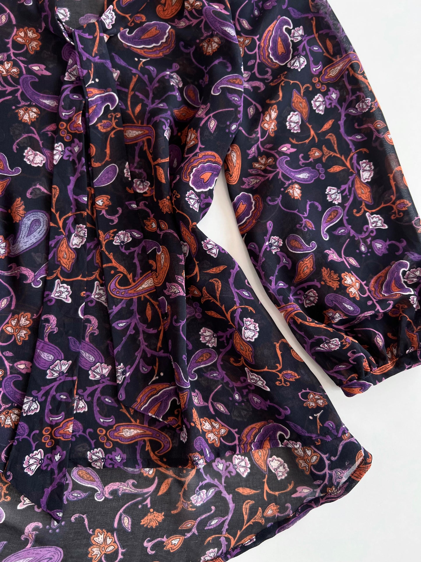 Boutique Paisley Sheer Top-Bust 36