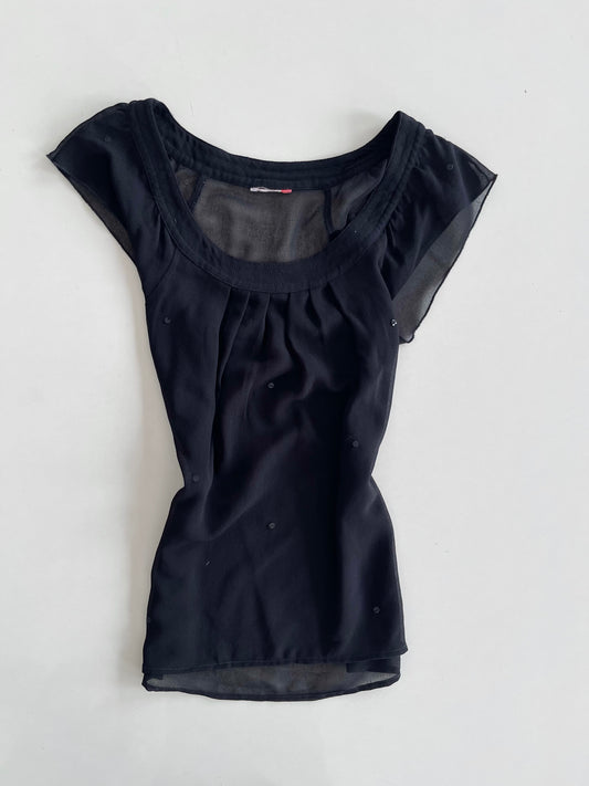 Sheer Vintage Top-Bust 36