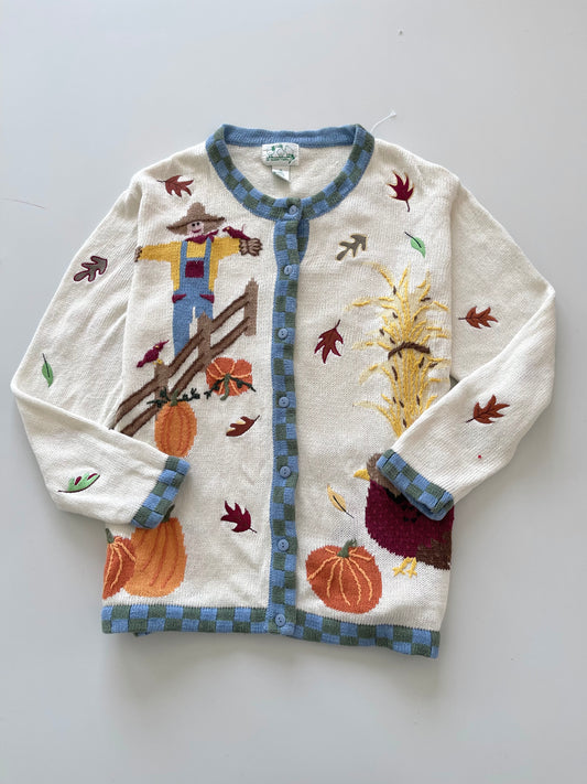 The Quacker Factory Christmas Embroidered Cardigan Sweater-Bust 52