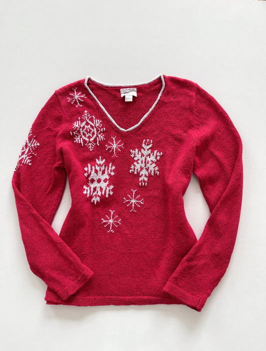 Christopher & Banks Embroidered Sweater-Bust 40