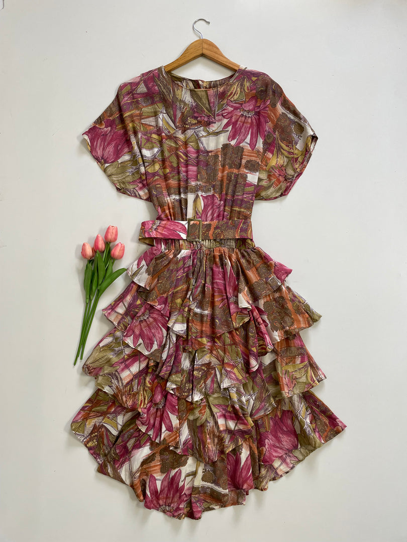 FLORAL PRINTED DRESS - BUST 40 TO 44