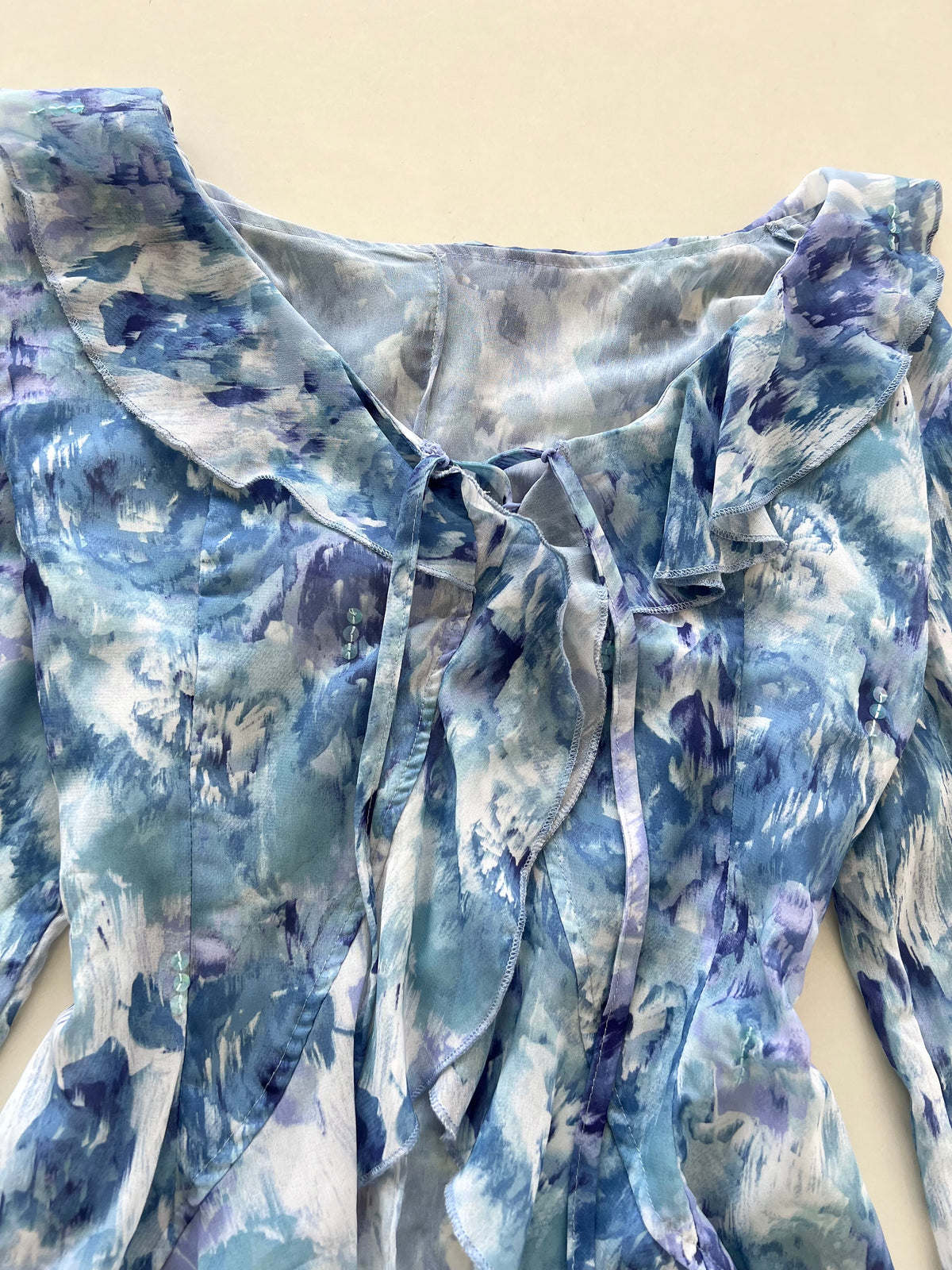 Vintage Ruffle Top-Bust 40